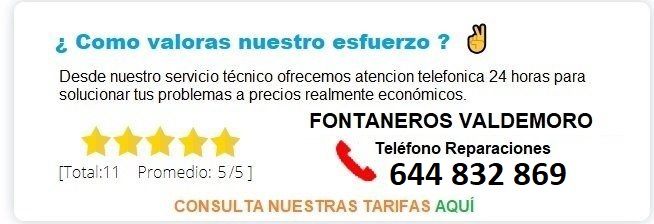 fontanero Valdemoro precio